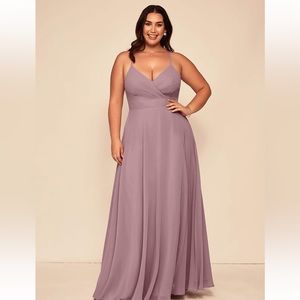 Azazie Soze A16 Bridesmaid Dress in Style “Avelina” and color “Dusty Rose”